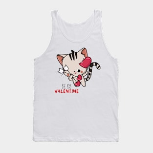 Cool Kitty BE MY VALENTINE! Tank Top